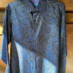 Limited Edition Robert Graham shirt. Midnight blue main color